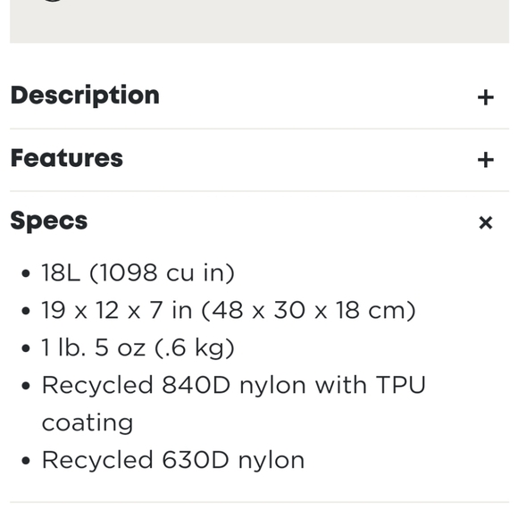 NWT Vaya 18L Backpack Cada Dia-Black - Picture 10 of 10